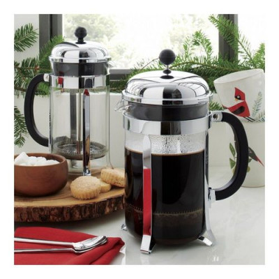 Чайник/кофейник френч-пресс хром CHAMBORD 27*17,6*13,8см, 1,5 л Bodum