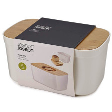 Стильная хлебница с бамбуковой крышкой-доской 37см*22см*18см Joseph
