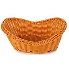 Корзинка для хлеба волна коричневая, Китай 25*13*8см