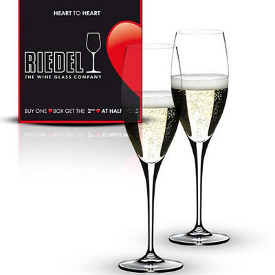Набор бокалов для шампанского 330мл HEART TO HEART 2пр 6409/08.Riedel
