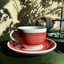 Чашка cappuccino 180 мл Red stroke B Ancap