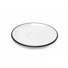 Блюдце cappuccino, cappuccino large 14,5 см Pennellessa Black rims Ancap