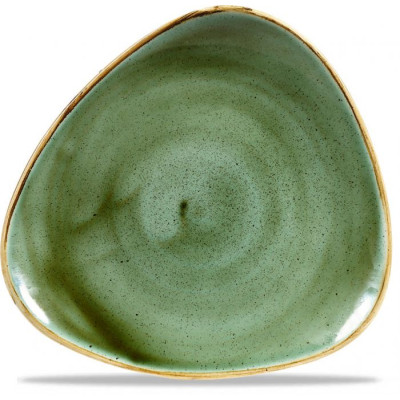Тарелка треугольная 22,9см Stonecast Samphire Green  Churchill ПОД ЗАКАЗ упаковка-12шт