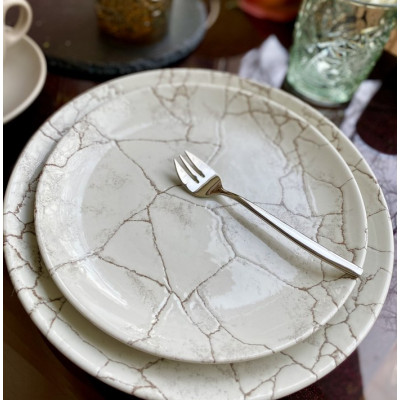 Тарелка круглая 28,8см Studio Prints Kintsugi Agate Grey ПОД ЗАКАЗ упаковка-12шт