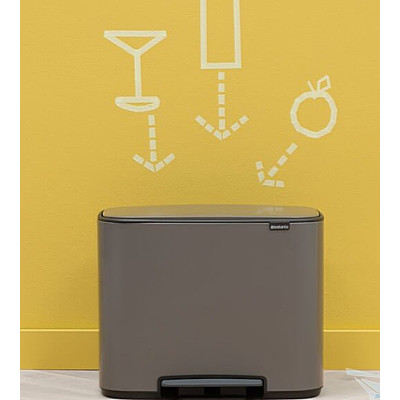Бак для мусора с педалью Bo Pedal Bin,  3 x 11 л ;  54см*44см*h37