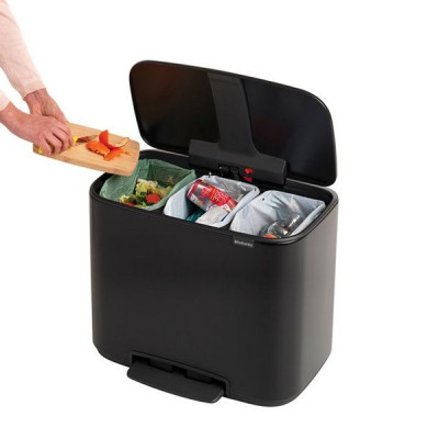 Бак для мусора с педалью Bo Pedal Bin,  3 x 11 л ;  54см*44см*h37