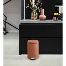 Бак для мусора NewIcon Pedal Bin 20 л. Пластиковое ведро, d43 h 41