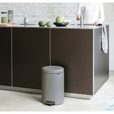 Бак для мусора NewIcon Pedal Bin 20 л. Пластиковое ведро, d43 h 41