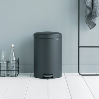 Бак для мусора NewIcon Pedal Bin 20 л. Пластиковое ведро, d43 h 41