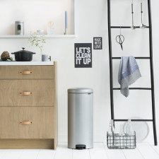 Бак для мусора NewIcon Pedal Bin с педалью 30 л, d38* h68, ведро-пластик