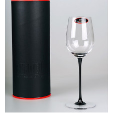 Бокал BLACK TIE для красного вина  MATURE BORDEAUX 4100/0,  0,35л,черная ножка,подарочная упаковка